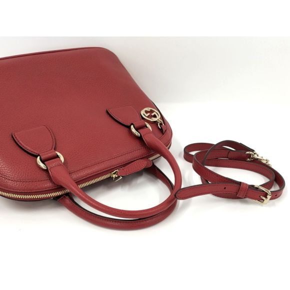 Gucci Handbag GG Charm Leather Red - Picture 6 of 10